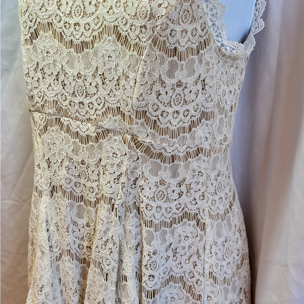 Trixxi Cream Lace Midi Dress - Picture 3 of 11